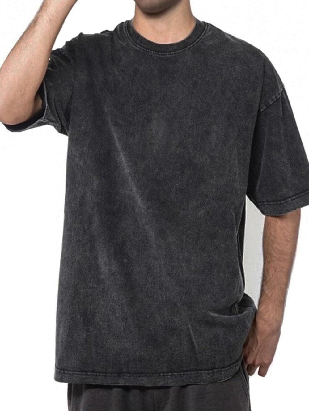 Oversized T-Shirts for Men Vintage Cotton Tee Crew Neck Short Sleeve Tops Men's